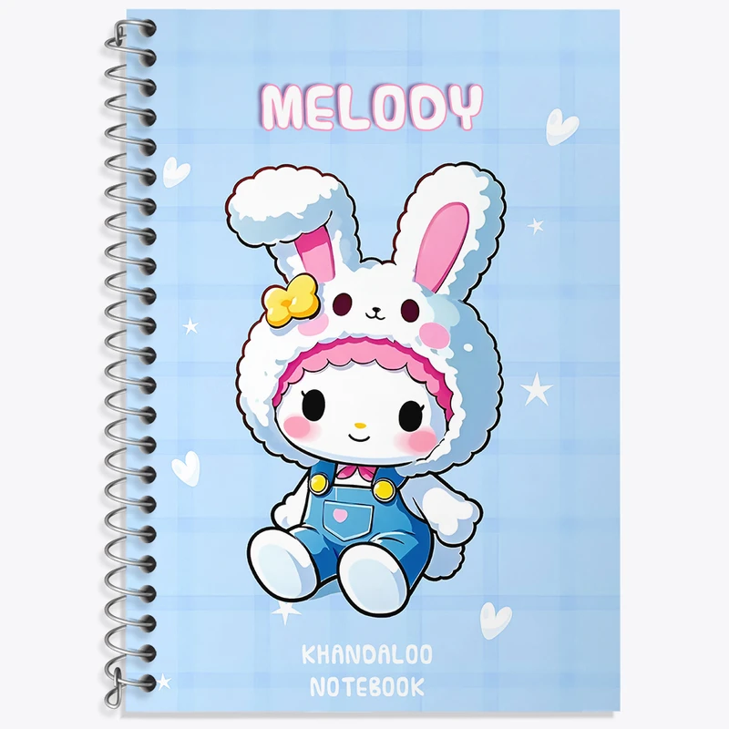 دفتر زبان 50 برگ خندالو مدل دو خط طرح مای ملودی (My Melody) کد N9012