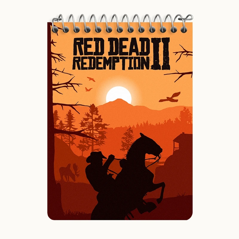 دفتر یادداشت 50 برگ خندالو طرح رد دد (Red Dead) کد N9354