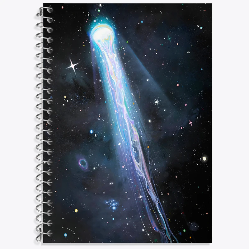 دفتر زبان 50 برگ خندالو مدل دو خط طرح فضایی کد N7489