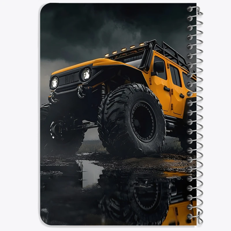 دفتر یادداشت 50 برگ خندالو طرح ماشین آفرود (Off Road) کد F7801