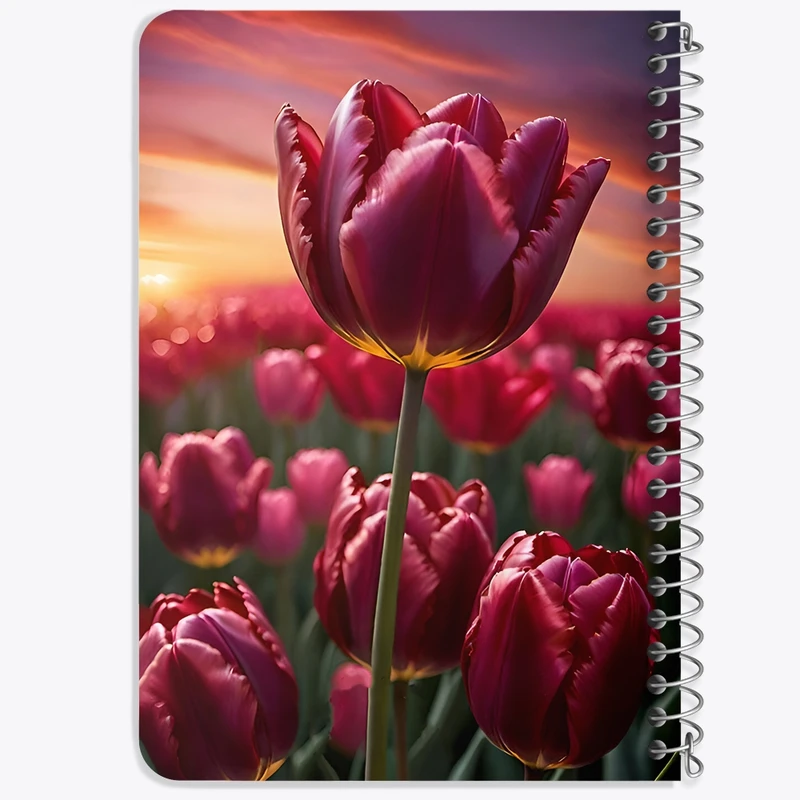 دفتر یادداشت 50 برگ خندالو طرح گل لاله کد F7102