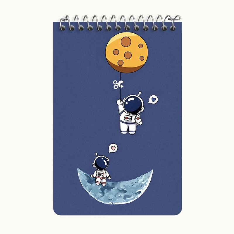 دفتر یادداشت 50 برگ خندالو طرح فضانورد کد F3790