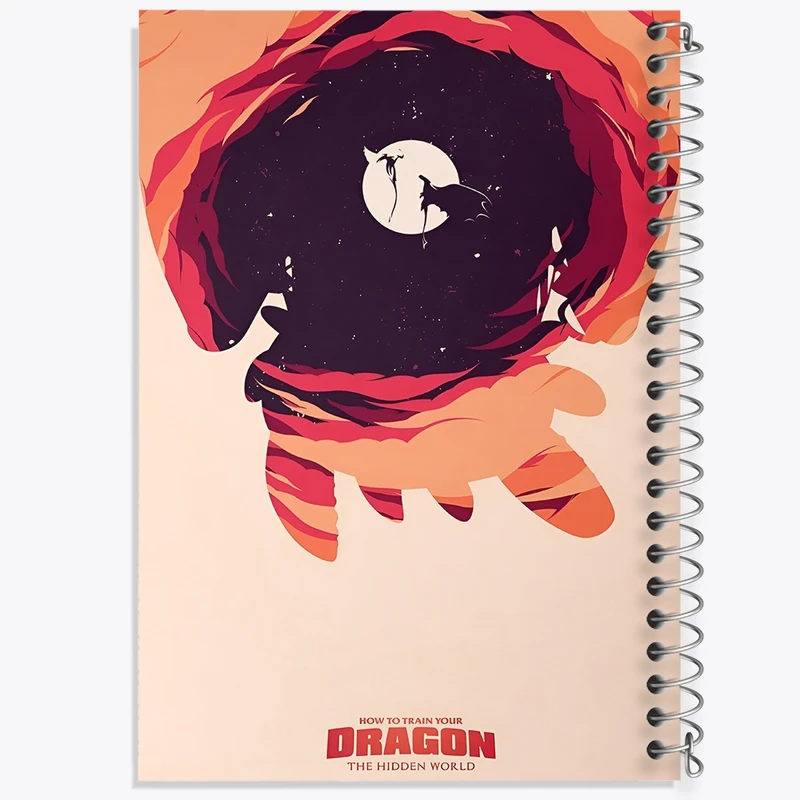 دفتر ژورنال نویسی 50 برگ خندالو مدل نقطه ای طرح چگونه اژدهای خود را تربیت کنیم کد F13568