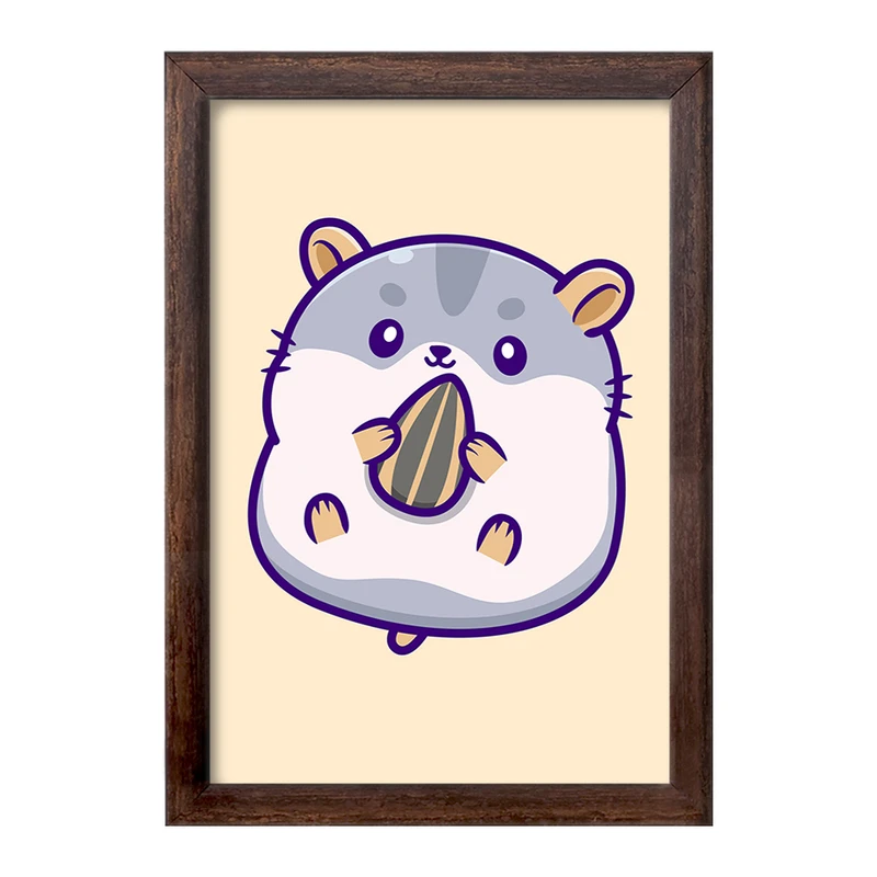 تابلو خندالو طرح حیوانات بامزه همستر کد 29638