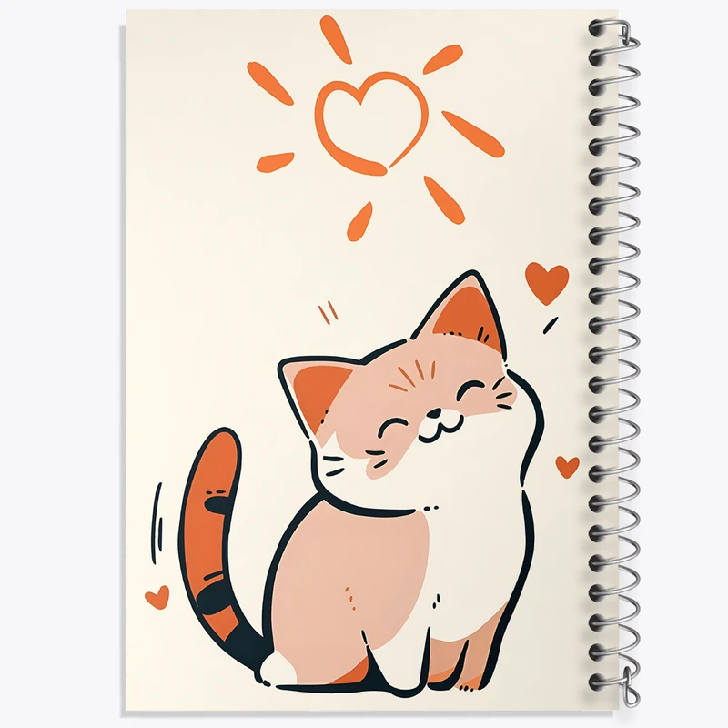 دفتر مشق 50 برگ خندالو طرح گربه کیوت کد F4242