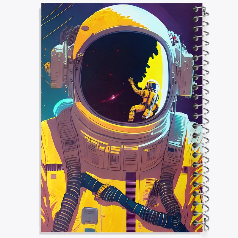 دفتر مشق 100 برگ خندالو طرح فضانورد کد F4581