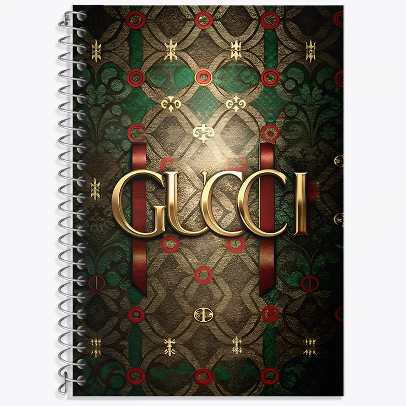  دفتر زبان 50 برگ خندالو مدل دو خط طرح گوچی (Gucci) کد F10649