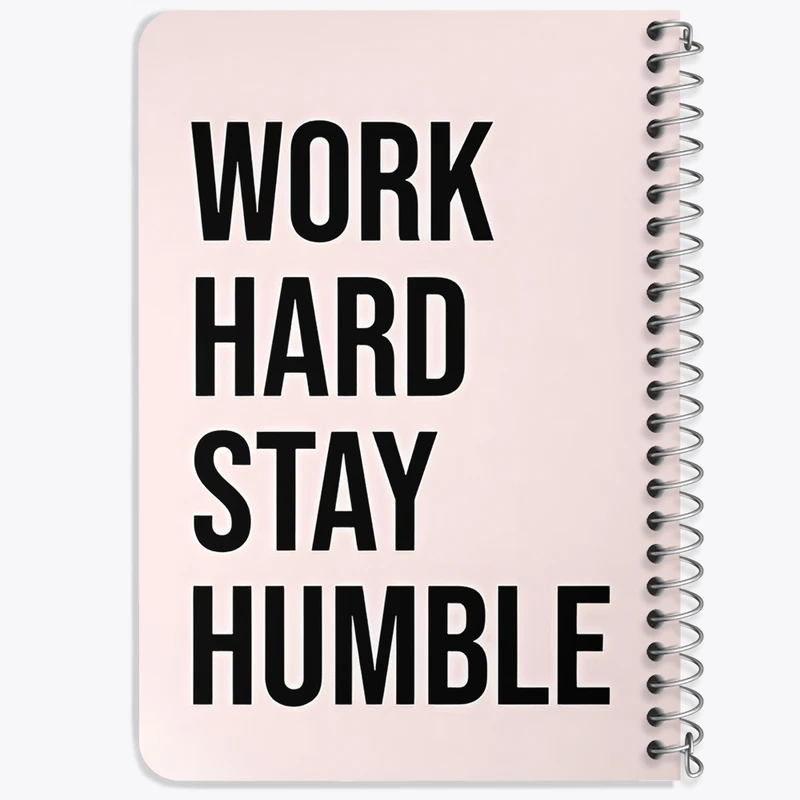 دفتر یادداشت 50 برگ خندالو طرح Work Hard Stay Humble کد F12564