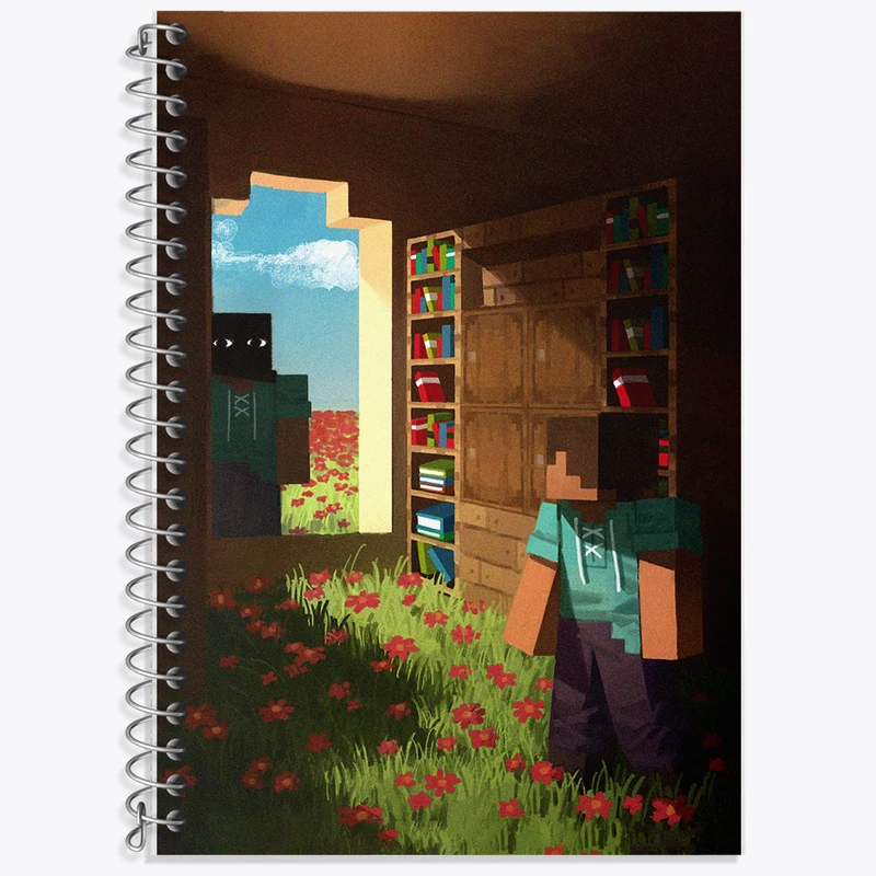 دفتر زبان دوخط 50 برگ خندالو طرح ماینکرافت (Minecraft) کد F14058