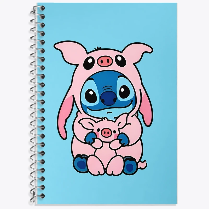 دفتر زبان 50 برگ خندالو مدل سه خط طرح استیچ کد F12708