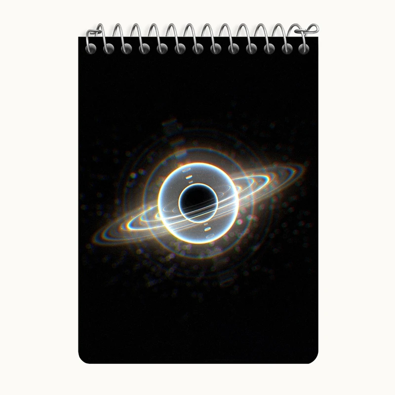 دفتر یادداشت 50 برگ خندالو طرح سیاه چاله فضایی کد N8936