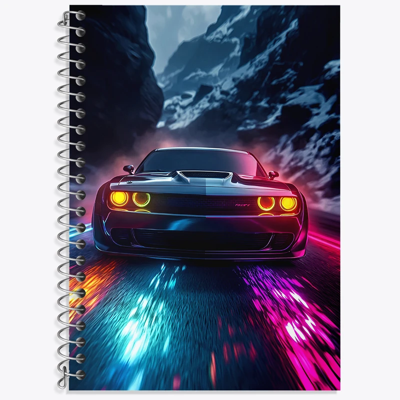 دفتر زبان دوخط 50 برگ خندالو طرح ماشین اسپرت کد F4330