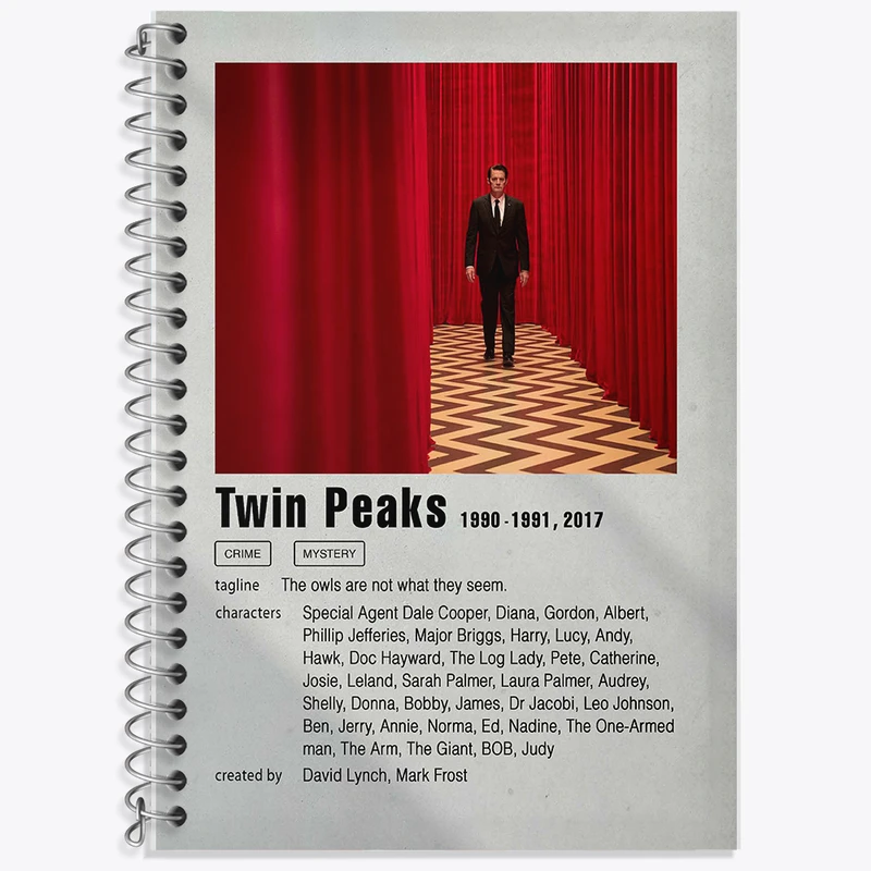دفتر نت موسیقی 50 برگ خندالو طرح توئین پیکس (Twin Peaks) کد F11288