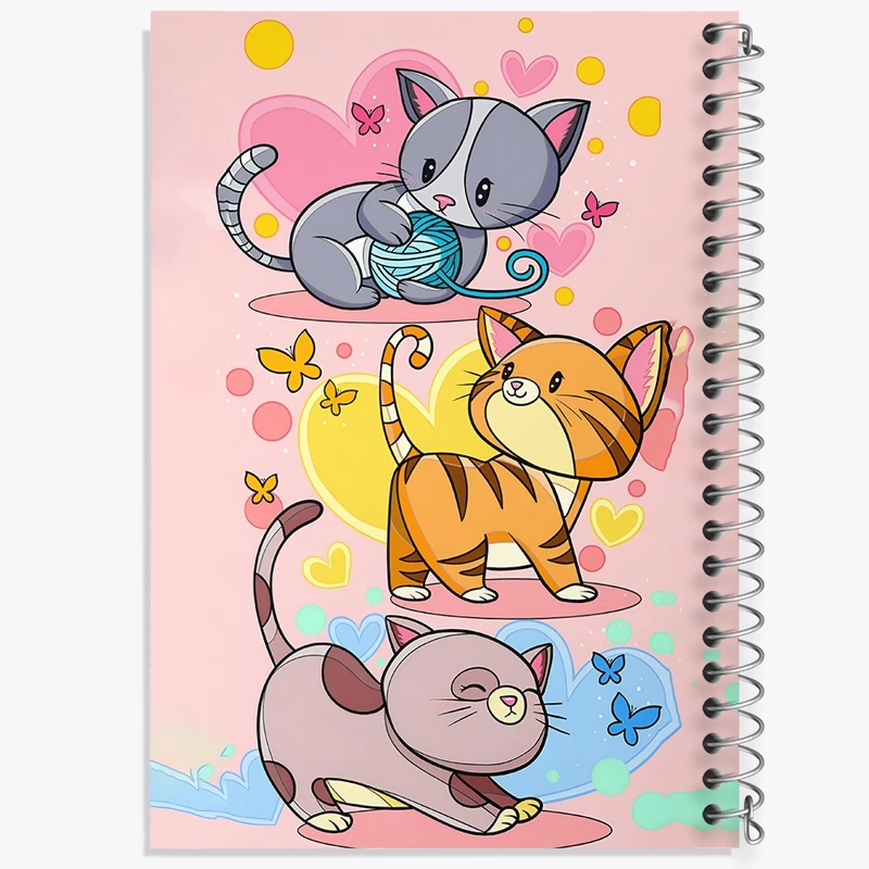 دفتر طراحی 50 برگ خندالو طرح گربه های بامزه کد N6932