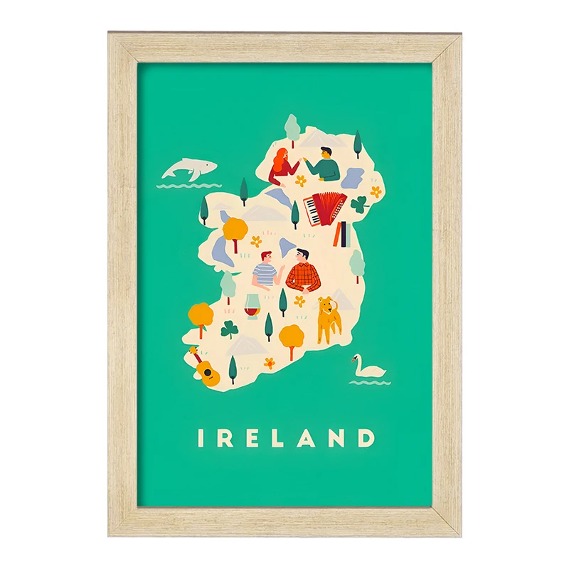 تابلو خندالو طرح ایرلند (Ireland) کد F14365