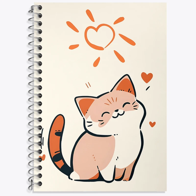 دفتر لغت 50 برگ خندالو طرح گربه کیوت کد F4242