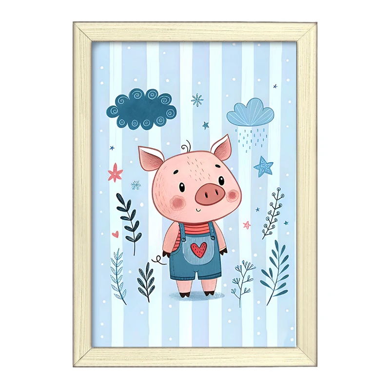 تابلو خندالو طرح خوک بامزه کد F8050