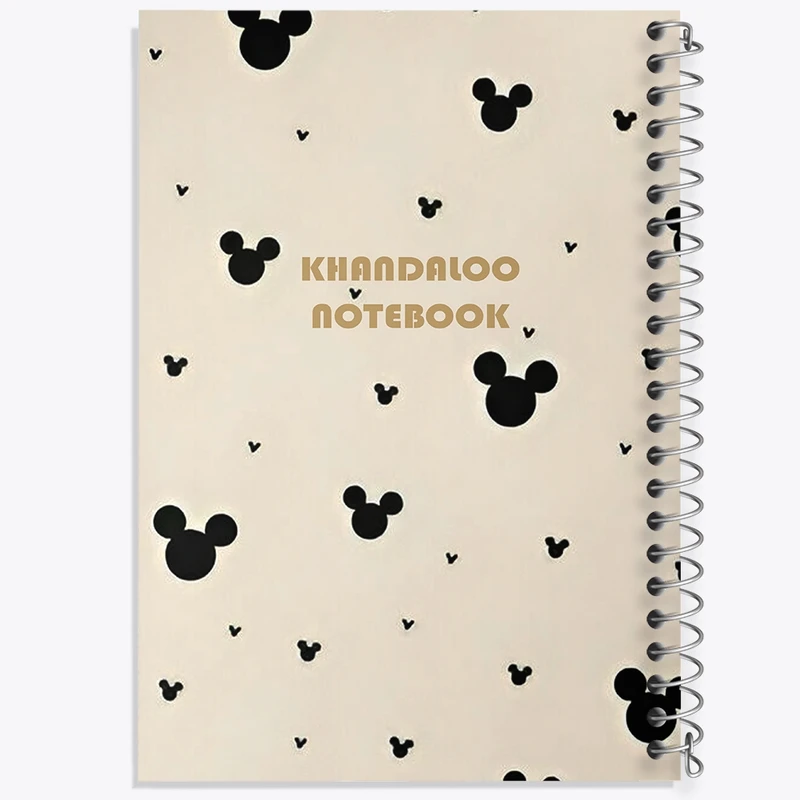 دفتر شطرنجی 50 برگ خندالو طرح پترن میکی موس کد N8571