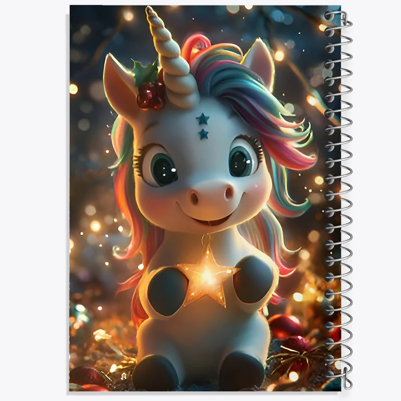 دفتر طراحی 50 برگ خندالو طرح اسب تک شاخ کد F9613