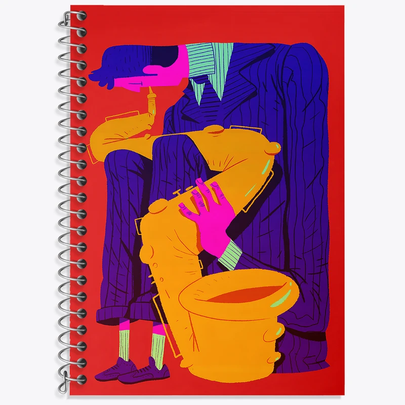 دفتر نت موسیقی 50 برگ خندالو طرح نوازنده ترومپت کد F4804