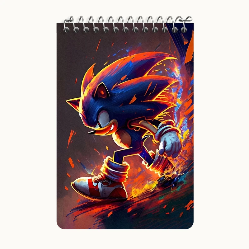 دفتر یادداشت 50 برگ خندالو طرح سونیک (Sonic) کد F6947