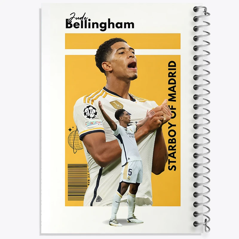 دفتر نقاشی 50 برگ خندالو طرح جود بلینگام (Jude Bellingham) کد N9480