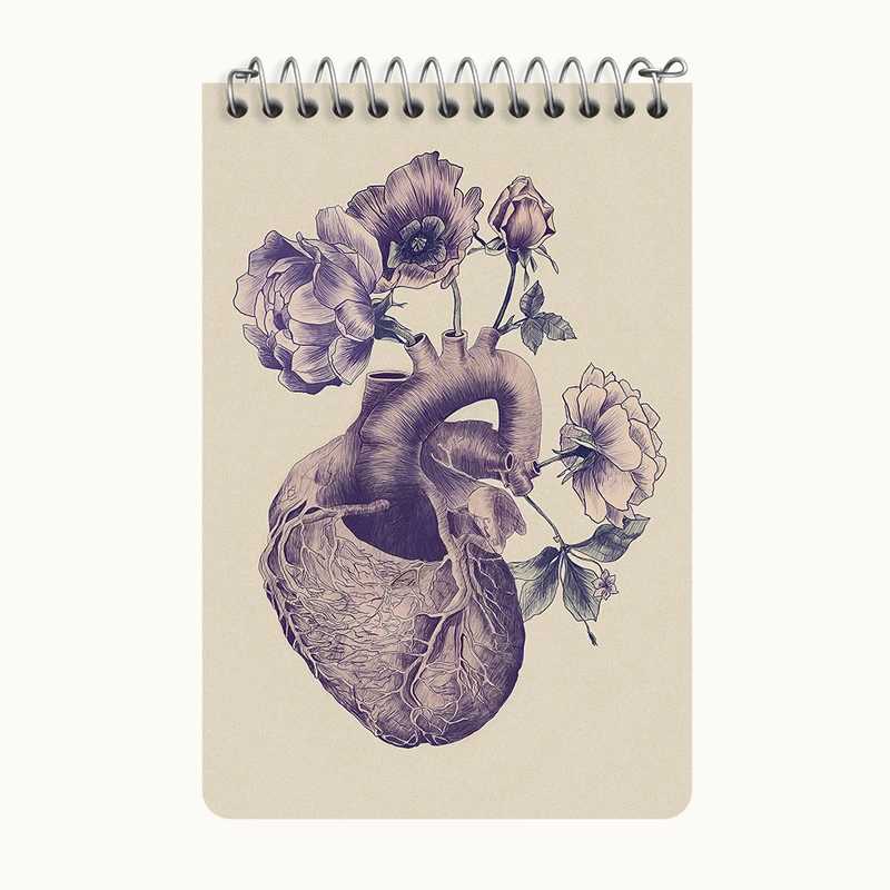 دفتر یادداشت 50 برگ خندالو طرح قلب (Heart) کد F14049