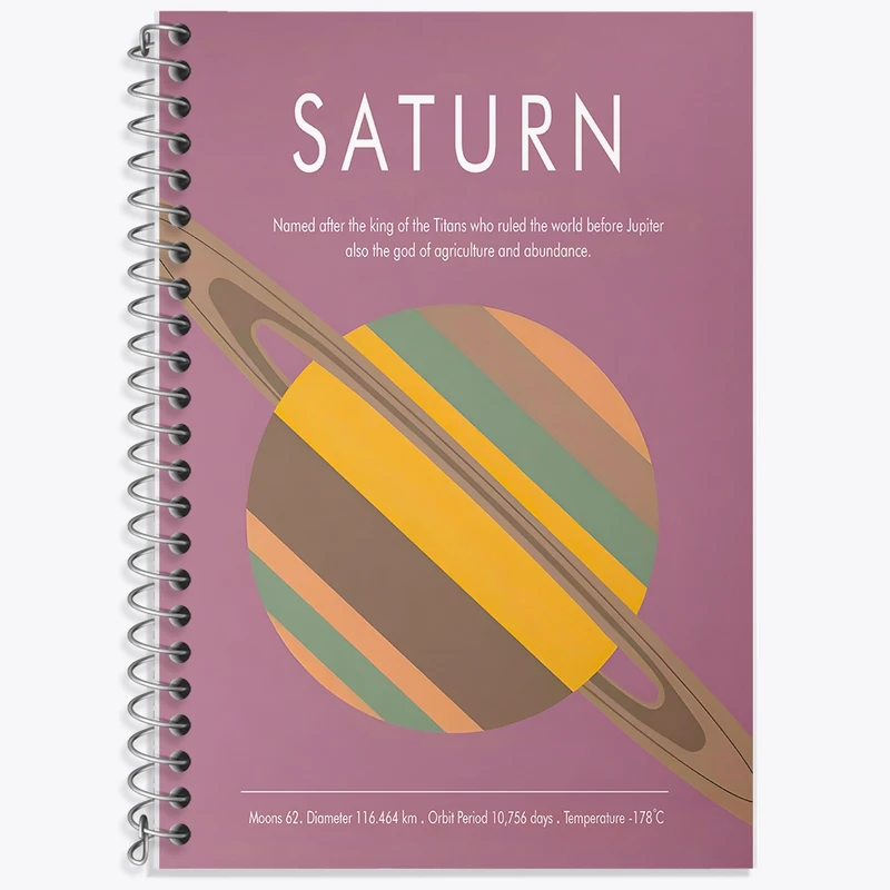 دفتر لغت 50 برگ خندالو طرح زحل (Saturn) کد F13886