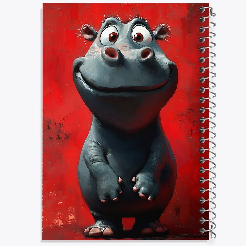 دفتر ژورنال نویسی 50 برگ خندالو مدل نقطه ای طرح اسب آبی بامزه کد F12865