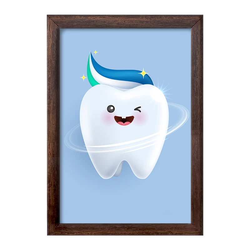 تابلو خندالو طرح دندان و دندان پزشکی کودکانه کد 36703