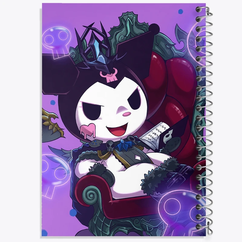 دفتر ژورنال نویسی 50 برگ خندالو مدل نقطه ای طرح کرومی (Kuromi) کد N9101