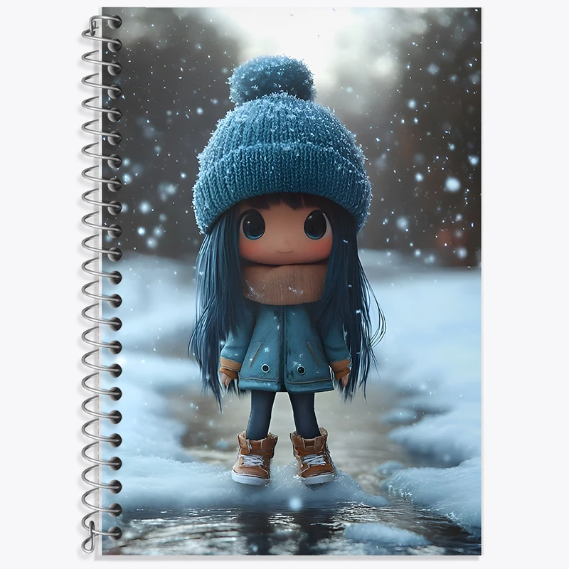 دفتر زبان 50 برگ خندالو مدل دو خط طرح دخترانه کد F11732