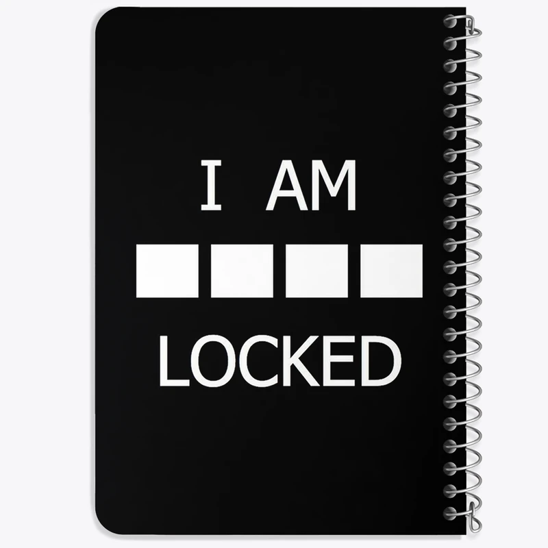 دفتر یادداشت 50 برگ خندالو طرح I Am Locked کد F1663