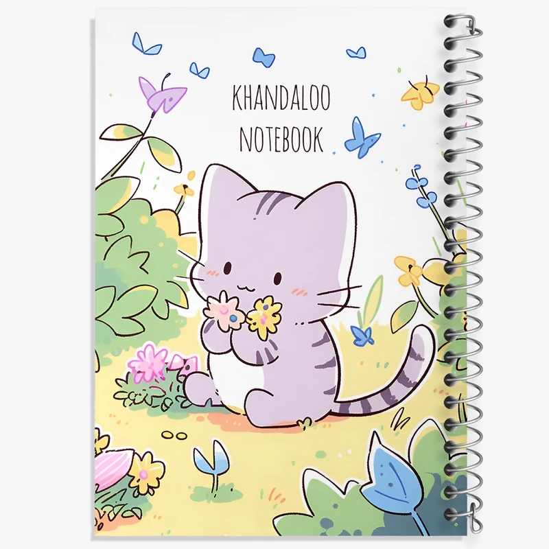 دفتر شطرنجی 50 برگ خندالو طرح گربه بامزه کد N8149