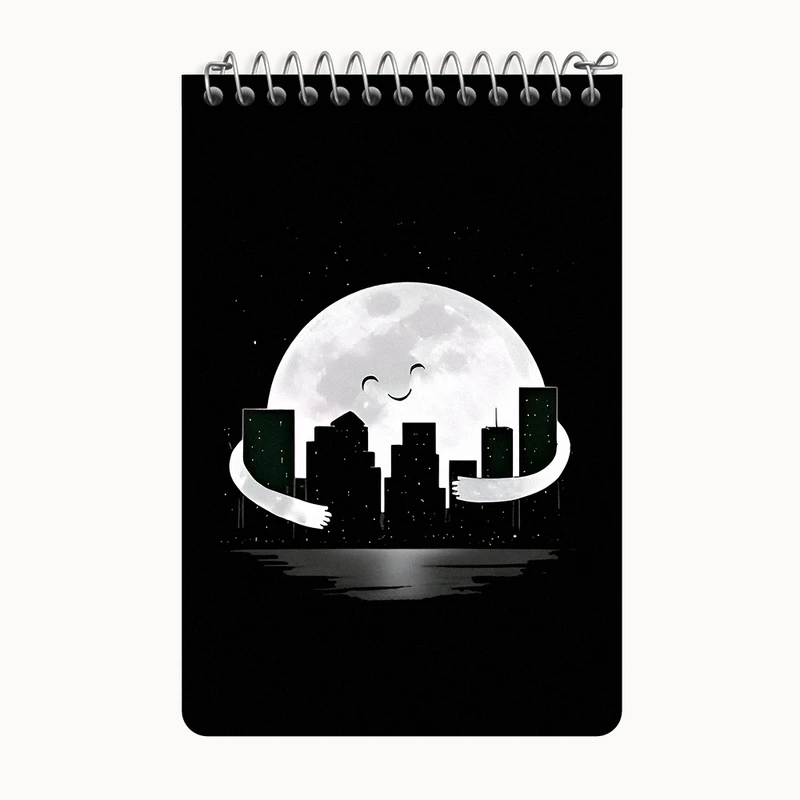 دفتر یادداشت 50 برگ خندالو طرح ماه بامزه کد F9255