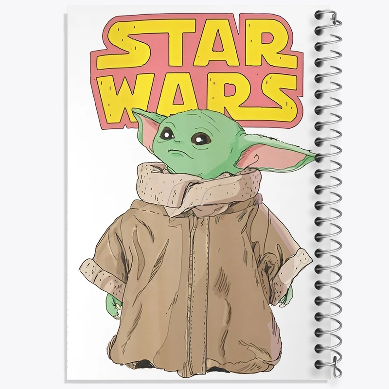 دفتر شطرنجی 50 برگ خندالو طرح بیبی یودا کد F9671