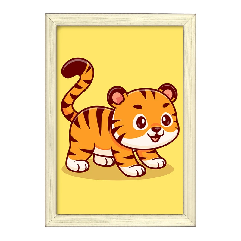 تابلو خندالو طرح حیوانات بامزه ببر کد 25403