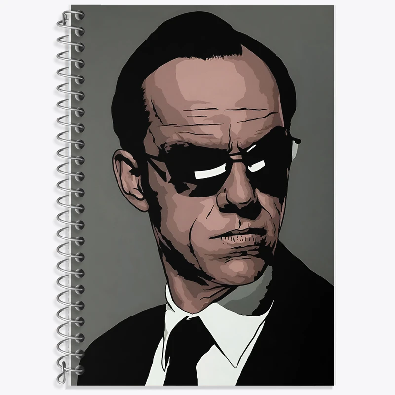 دفتر زبان دوخط 50 برگ خندالو طرح مامور اسمیت (Agent Smith) کد F13550