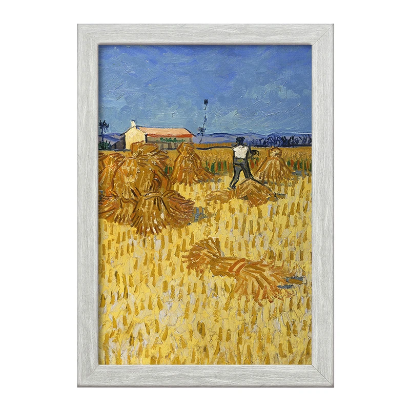 تابلو خندالو طرح برداشت ذرت در پروونس ونسان ونگوگ (Van Gogh) کد 36787