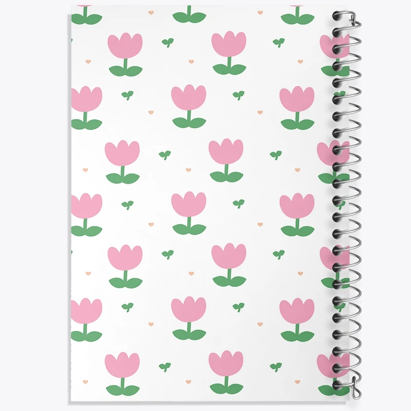 دفتر طراحی 50 برگ خندالو طرح گل لاله کد N399