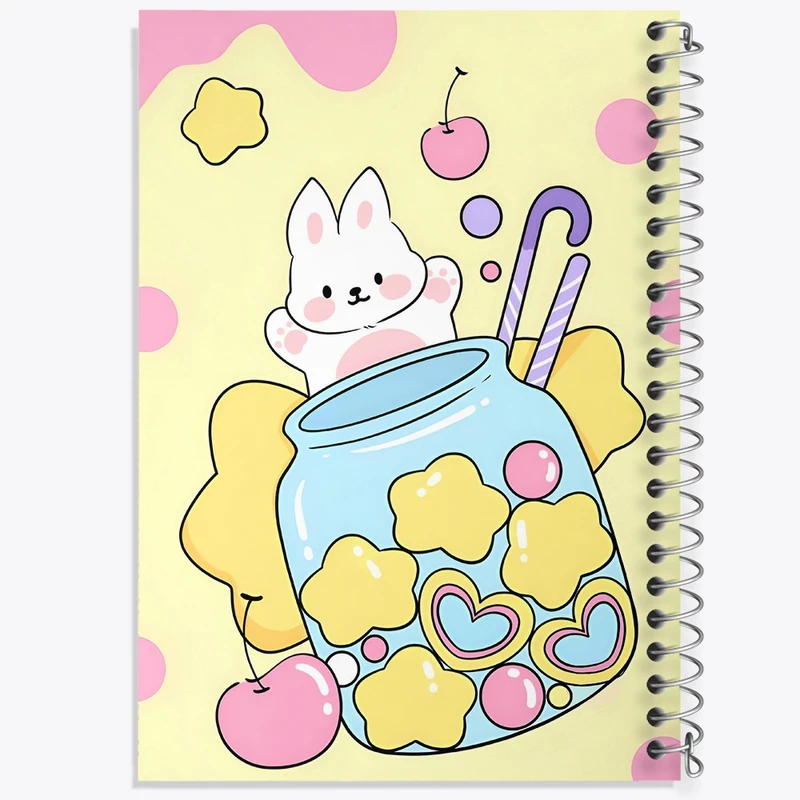 دفتر طراحی 50 برگ خندالو طرح خرگوش کیوت کد N4787