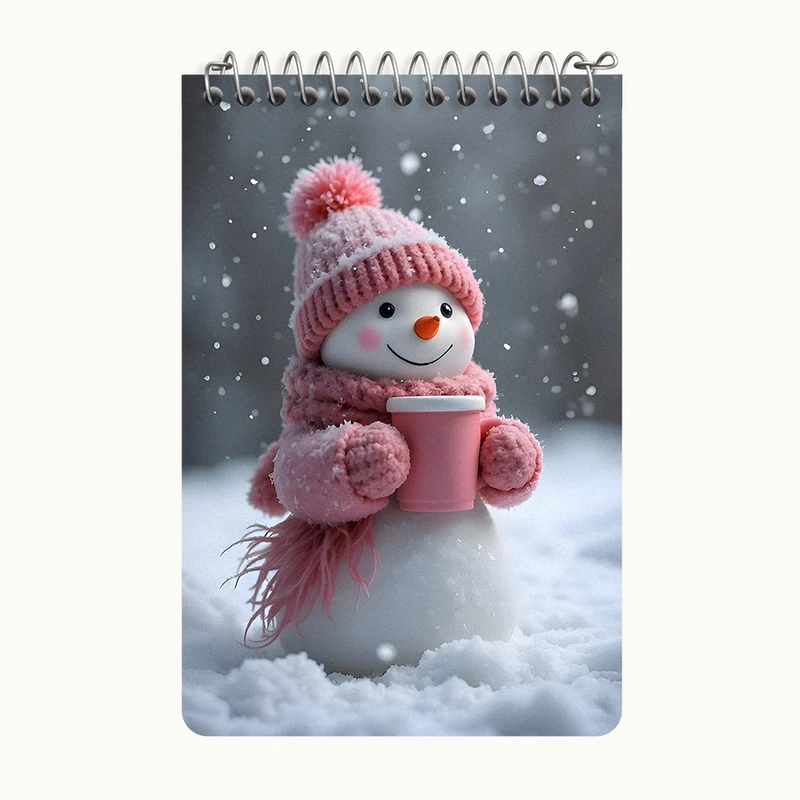دفتر یادداشت 50 برگ خندالو طرح آدم برفی بامزه کد F7117
