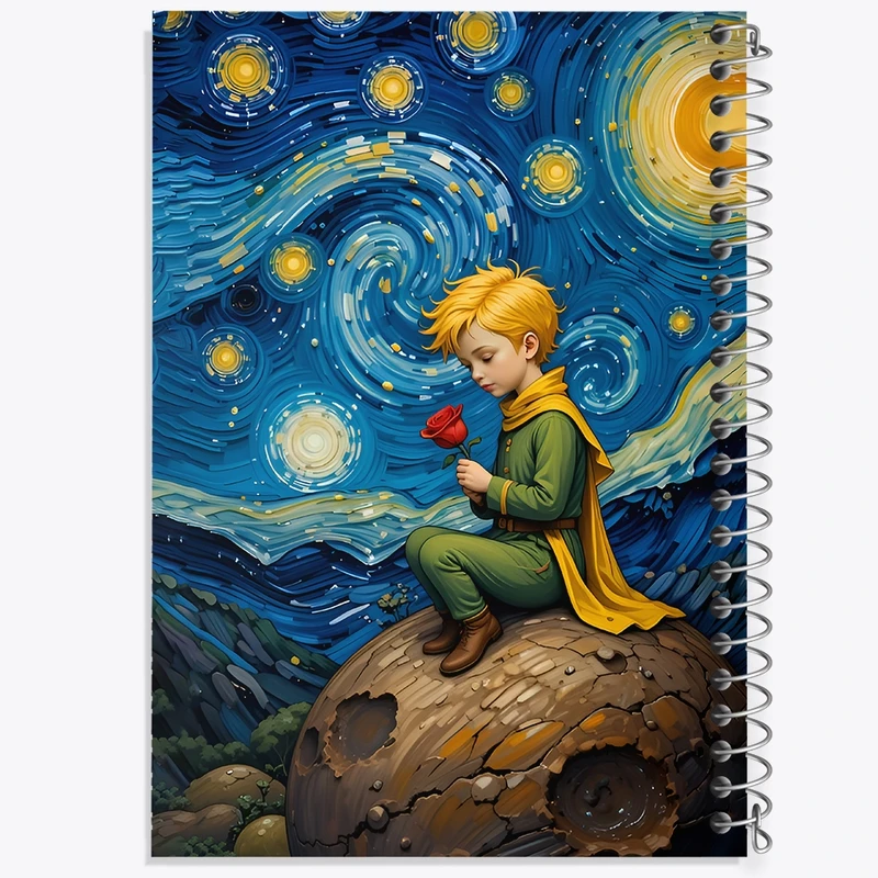 دفتر طراحی 50 برگ خندالو طرح شازده کوچولو کد F12075