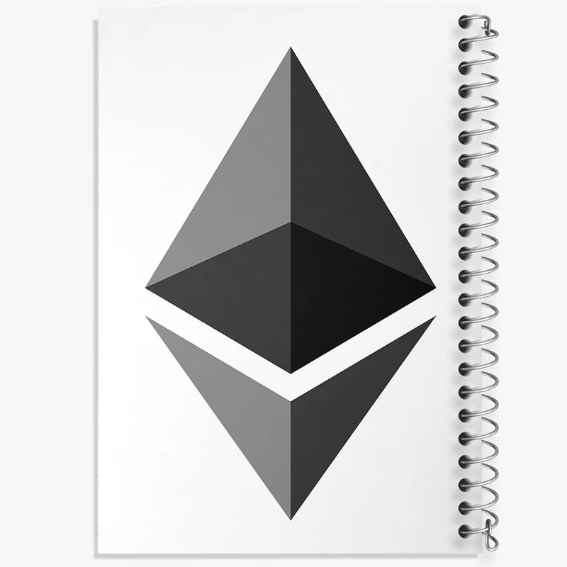 دفتر طراحی 50 برگ خندالو طرح ارز دیجیتال اتریوم  کد 4055