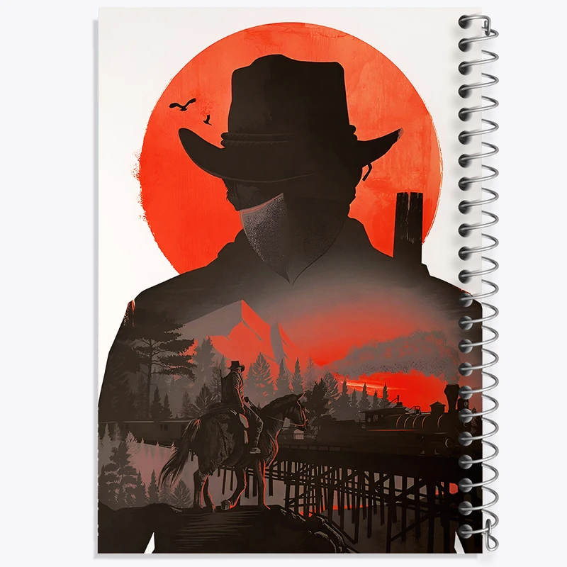 دفتر مشق 50 برگ خندالو طرح رد دد (Red Dead) کد F4461