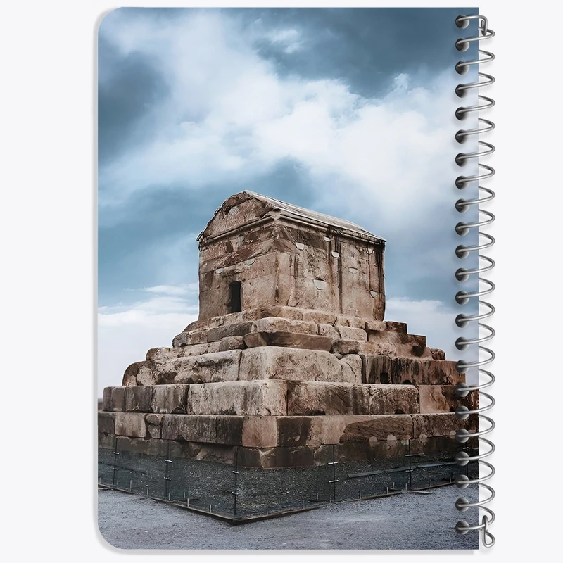 دفتر یادداشت 50 برگ خندالو طرح مقبره کوروش کد F7474