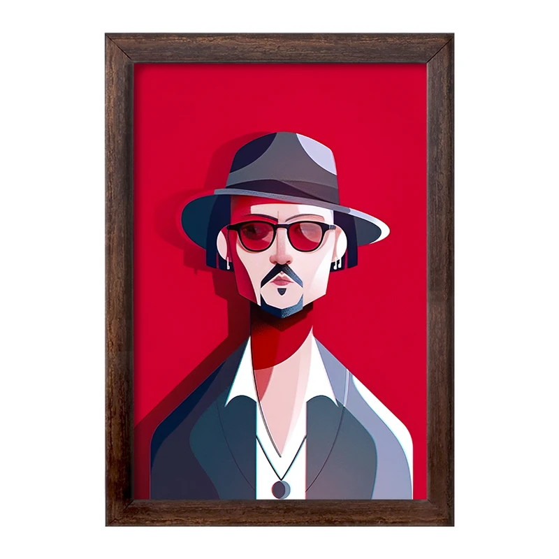 تابلو خندالو طرح جانی دپ (Johnny Depp) کد F14370