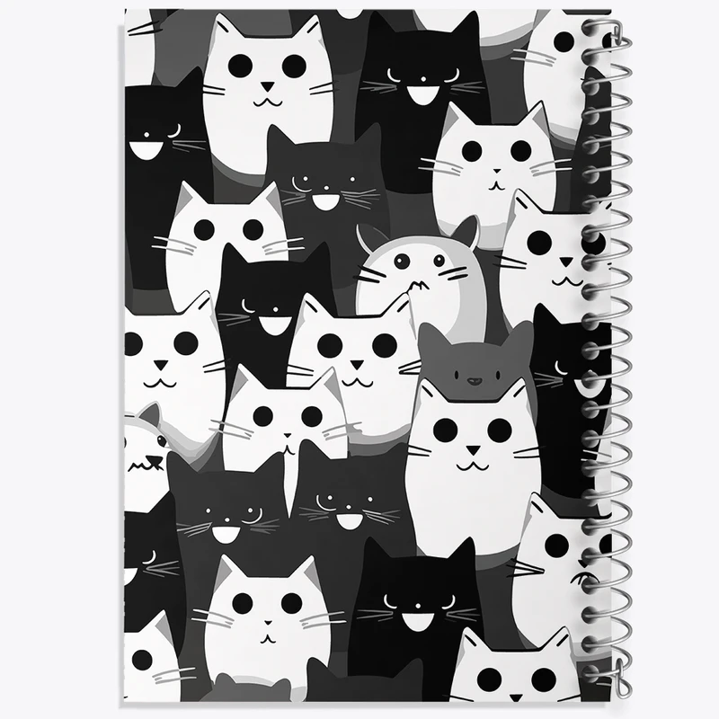 دفتر طراحی 50 برگ خندالو طرح گربه (Cat) کد N442