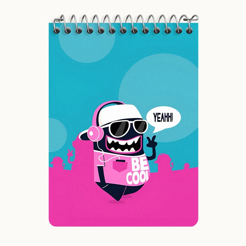 دفتر یادداشت 50 برگ خندالو طرح هیولا بامزه کد N7453