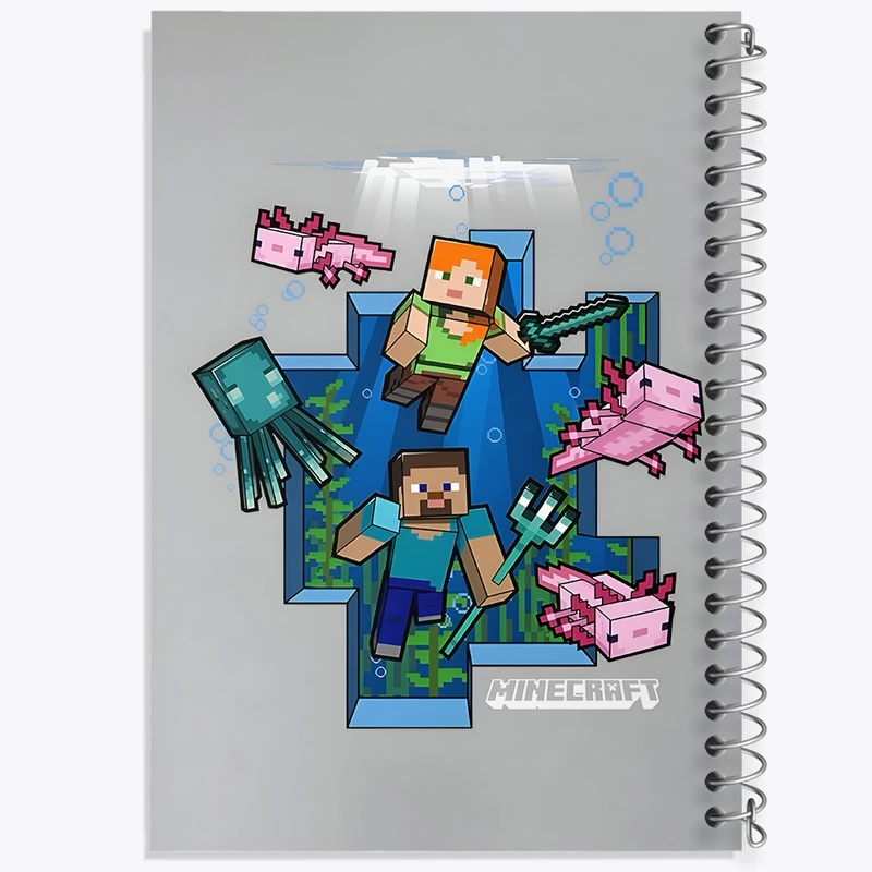 دفتر شطرنجی 50 برگ خندالو طرح ماینکرافت (Minecraft) کد F4290